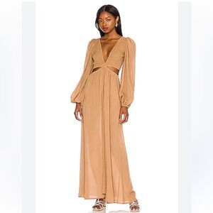 Indah Julie Smocked Long Sleeve Maxi